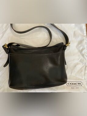 Coach Vintage “Worth” Black  Leather Bag, Style 4143. Made in USA